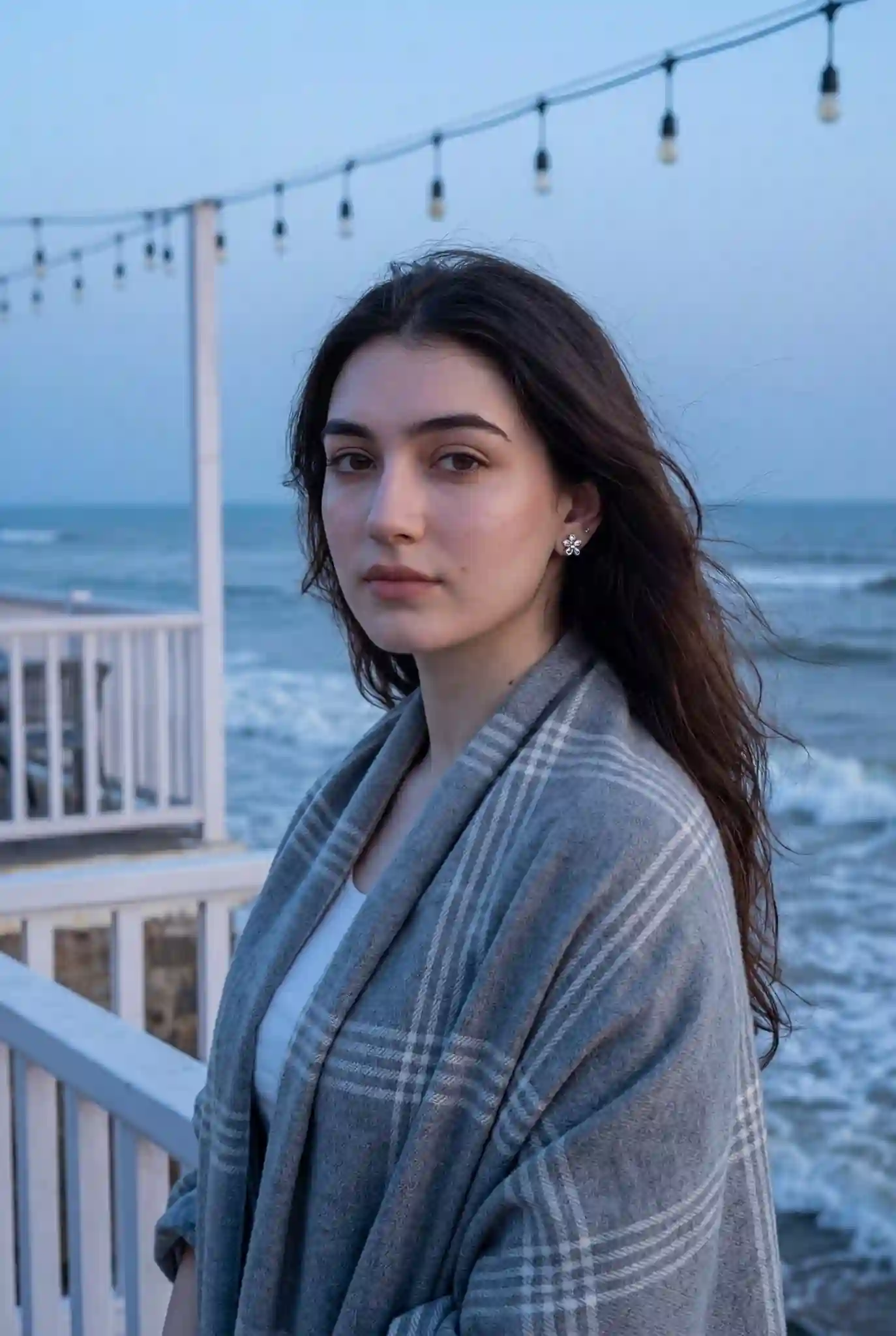 Blue-hour coast